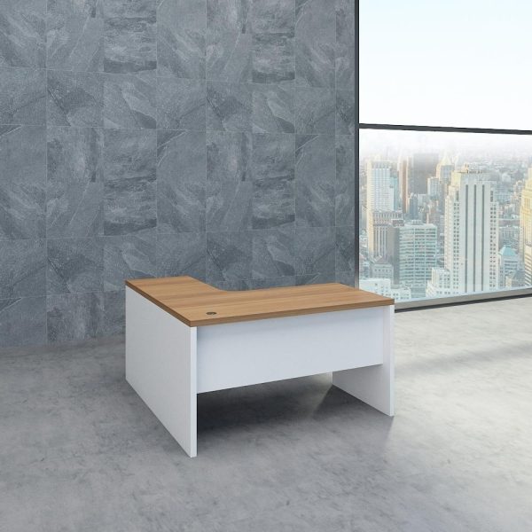 Straight Panel Legged Desk with Side Return - Summer Breeze Series