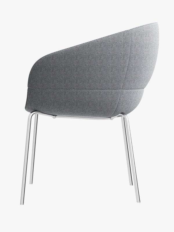 HOS 02 4 legged Rounded Back Lounge Chair