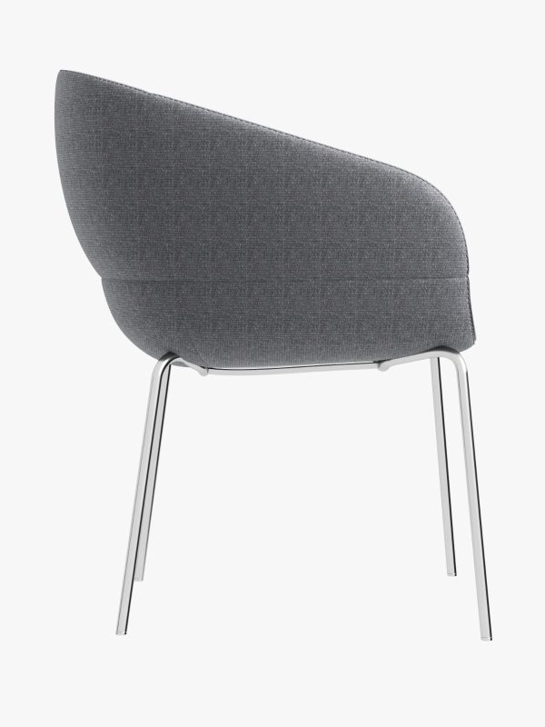HOS 02 4 legged Rounded Back Lounge Chair