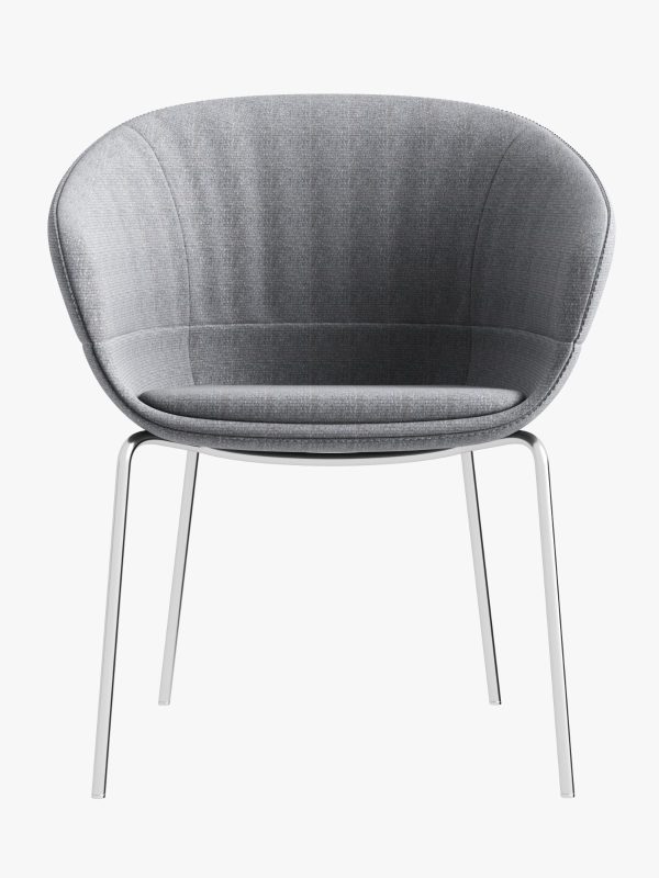 HOS 02 4 legged Rounded Back Lounge Chair