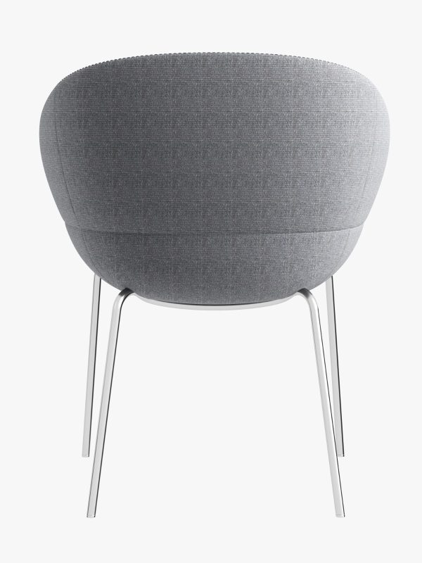 HOS 02 4 legged Rounded Back Lounge Chair